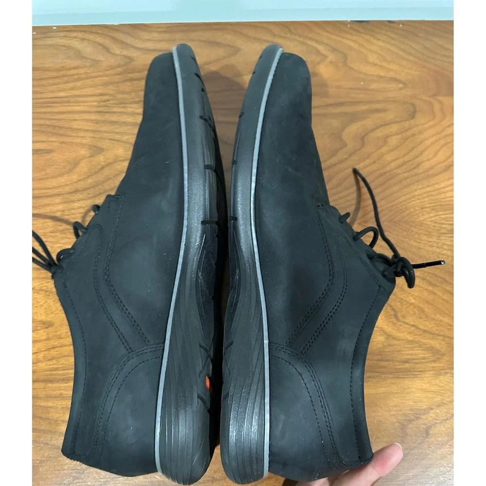 Rockport Garett Plain Toe Oxford Shoes Mens 13W Black Nubuck Leather CI5547